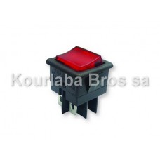 On-Off Switch with Indicator Light / 4 Contacts