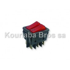 Double Switch On-Off & On-On with Indicator Light / 6 contacts
